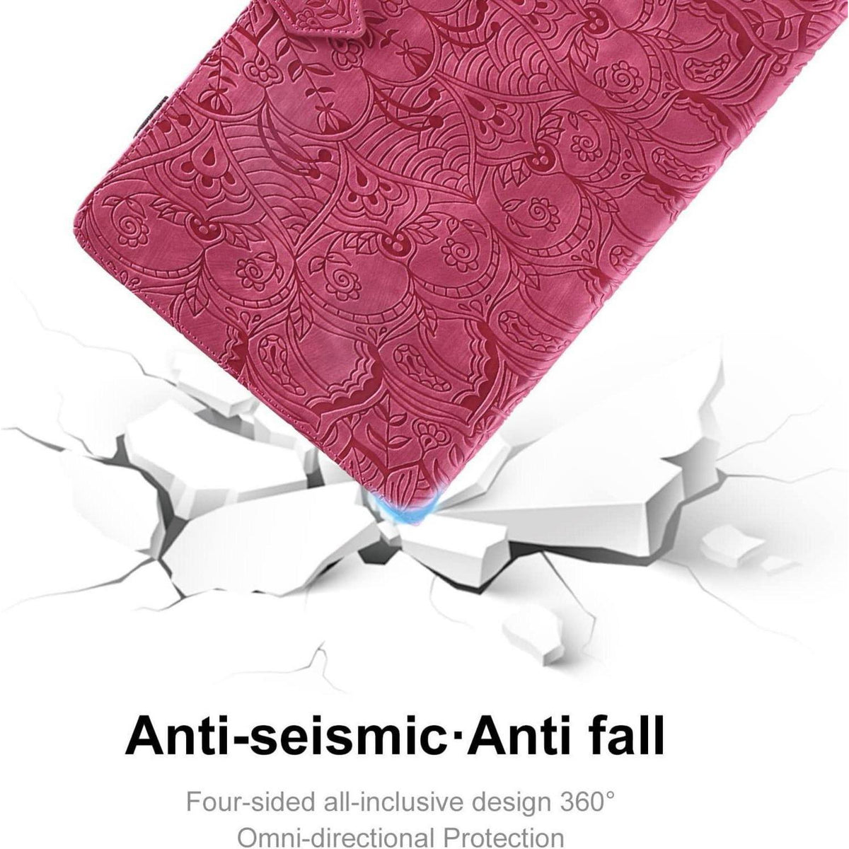 Schutzhülle für Samsung Galaxy Tab A9+ 11 Zoll, Rosenrot
