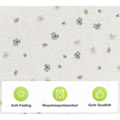 Tischdecke Wilde Tusche Blumen 120x120 cm Braun