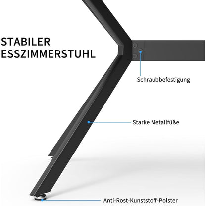 Esszimmergruppe mit Esstisch (140x80cm) & 6 Stühlen – Modern & Komfortabel