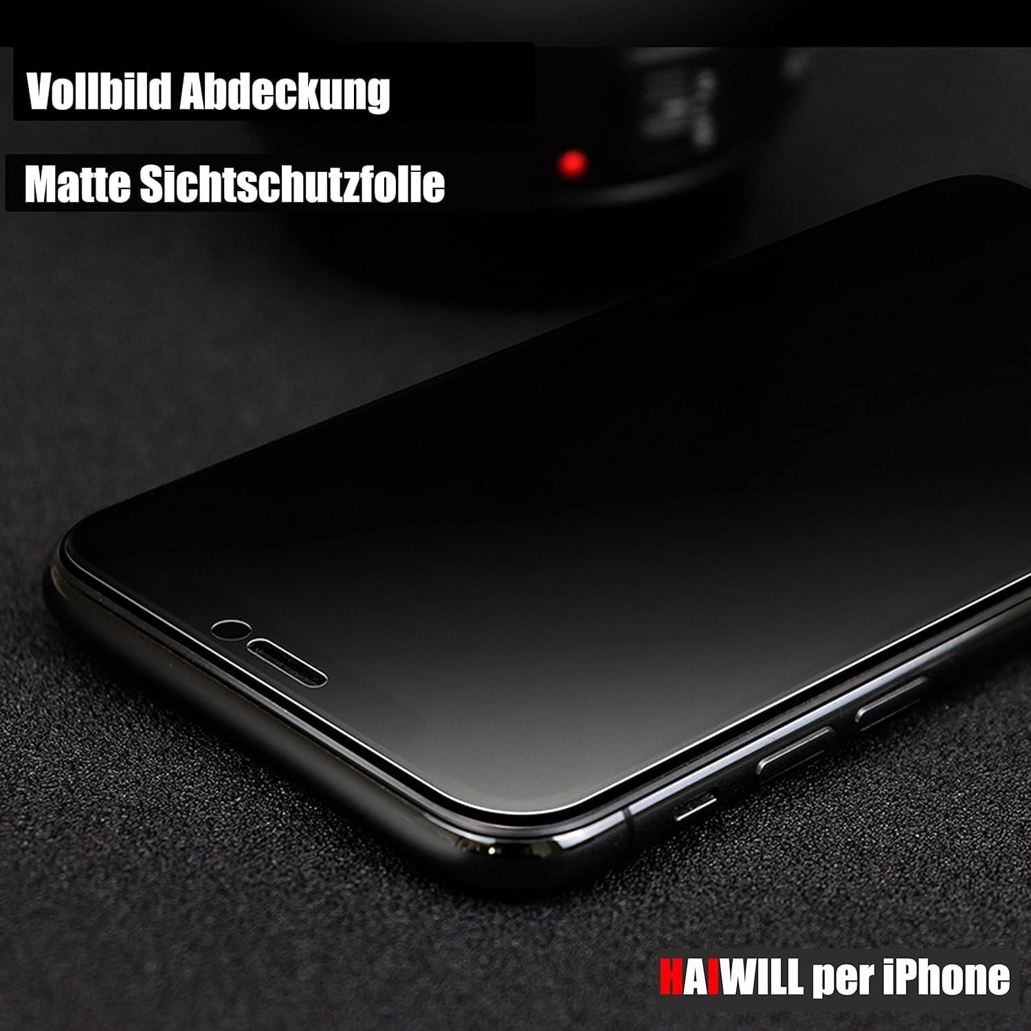 iPhone 16 Pro Max Blickschutzfolie 3er Set 9H gehärtetes Glas