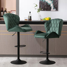 2 Barhocker Tresenhocker gepolstert höhenverstellbar drehbar mit