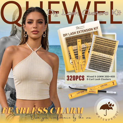 Wimpern-Extensions Set 320 Stück – 30D & 40D mit Kleber & Pinzette