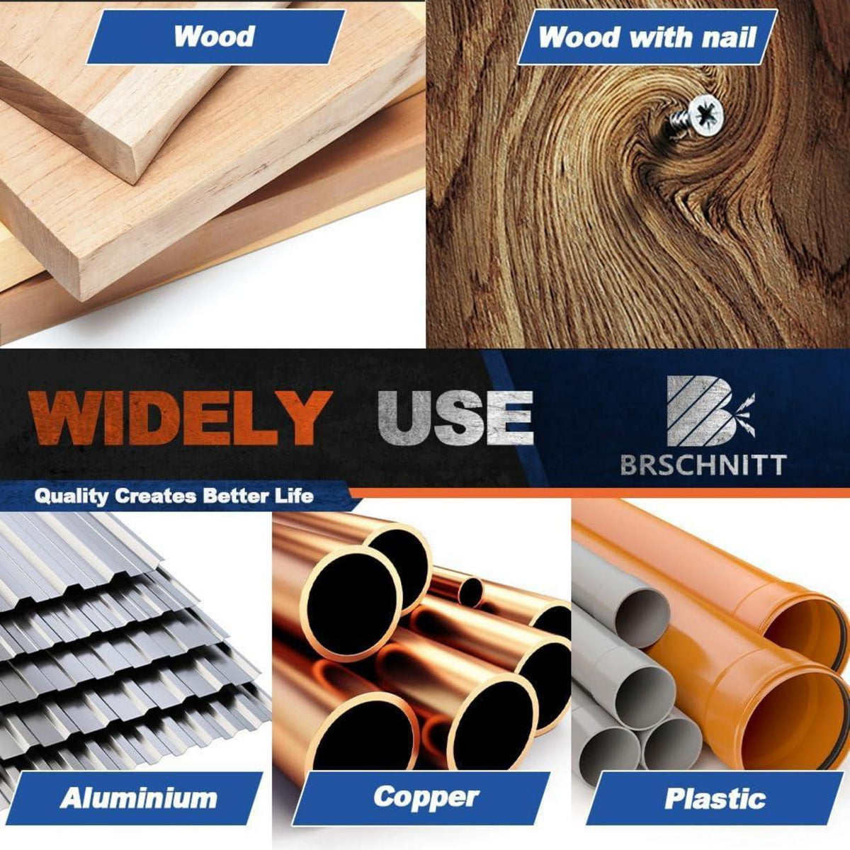 Kreissägeblatt 216mm 60T für Holz, Metall & Alu (5 Stück)