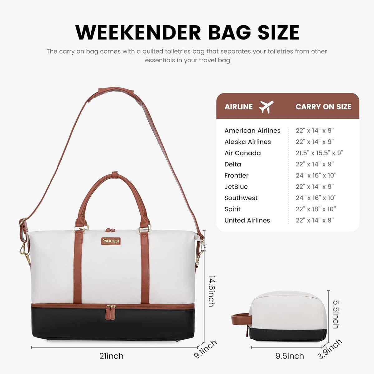 Sucipi Weekender Damen Sporttasche Reisetasche 40l