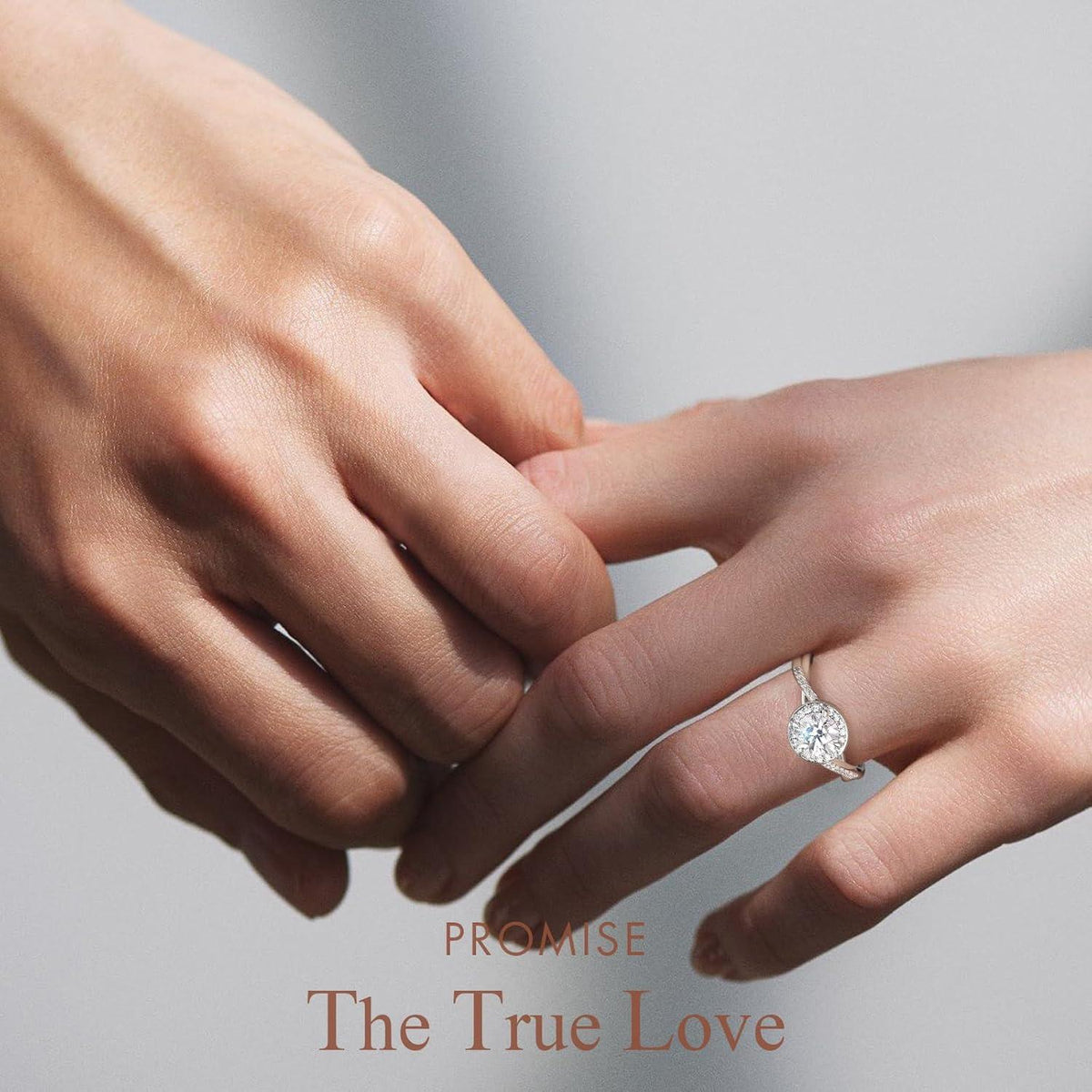 Moissanite Verlobungsring Damen 1-2 Karat Solitär 925 Silber Weißgold 54