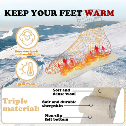 2er Pack Winter Einlagen Schafsfell Schafwolle Gr. 41/42