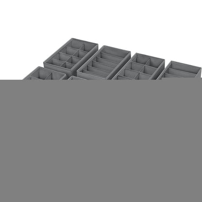 Schubladen Organizer 8er Set Dunkelgrau 30x15x9 cm