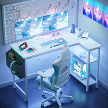 L-förmiger Gaming Schreibtisch 100x70 cm mit Ablagefächern