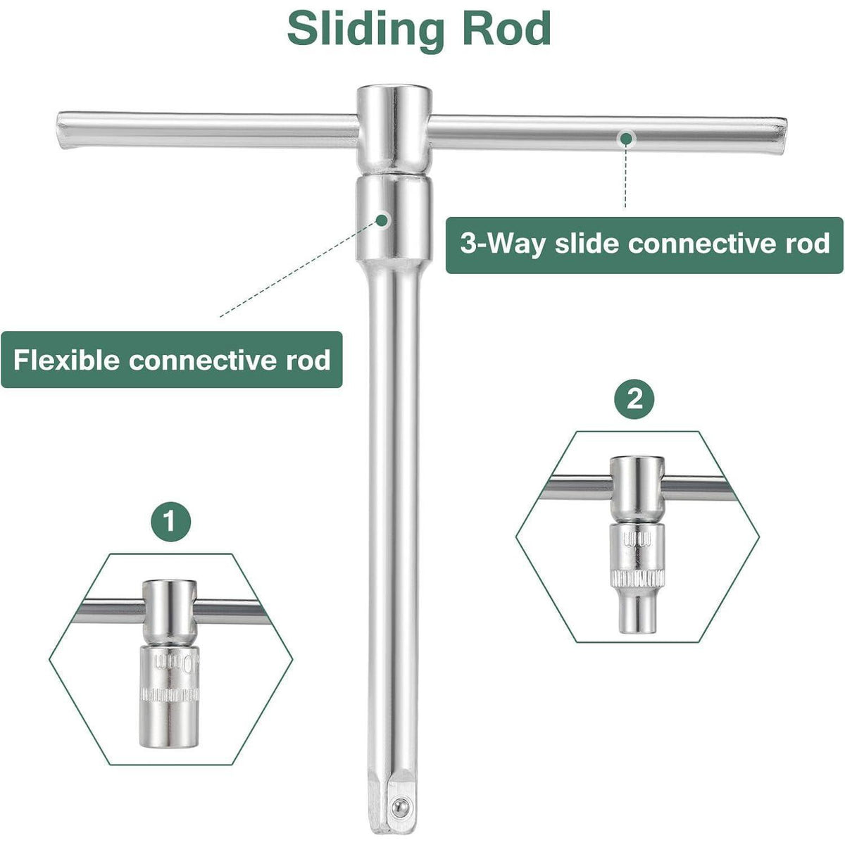 108-teiliger Steckschlüsselsatz mit Ratschenkasten 1/2" & 1/4"
