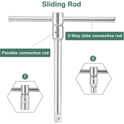 108-teiliger Steckschlüsselsatz mit Ratschenkasten 1/2" & 1/4"