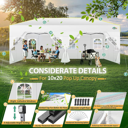 Faltpavillon 3x6 mit Seitenwänden – Wasserdicht & Winterfest