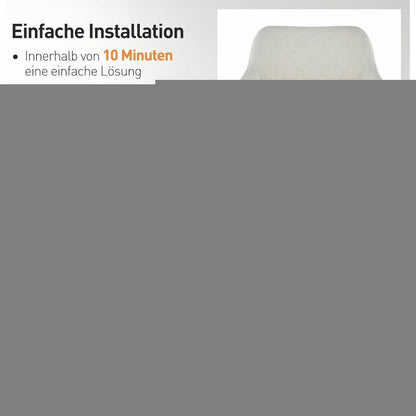 CLIPOP Esszimmerstühle 6er Set Teddy Bouclé Nebelweiß