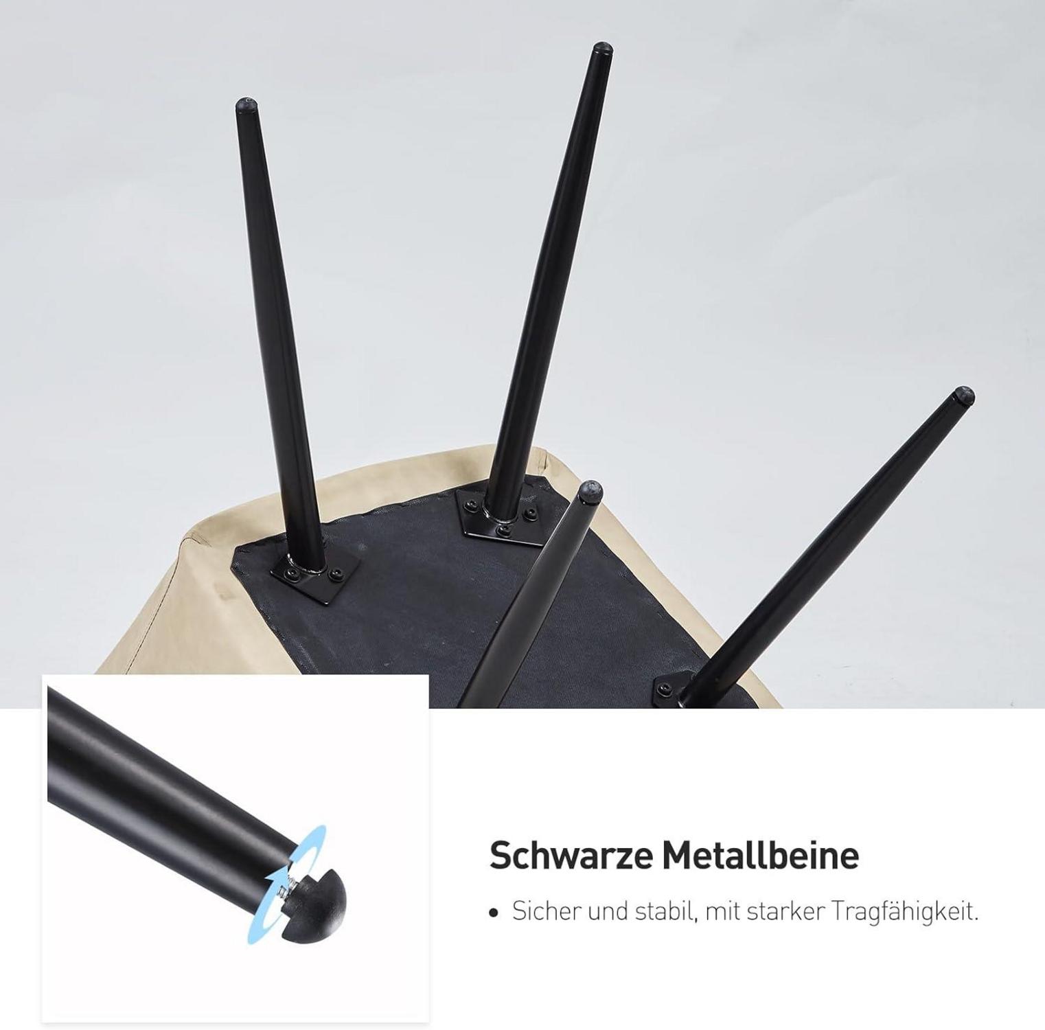 Esszimmerstühle 6er Set Kunstleder Bezug Armlehne Metallbeine