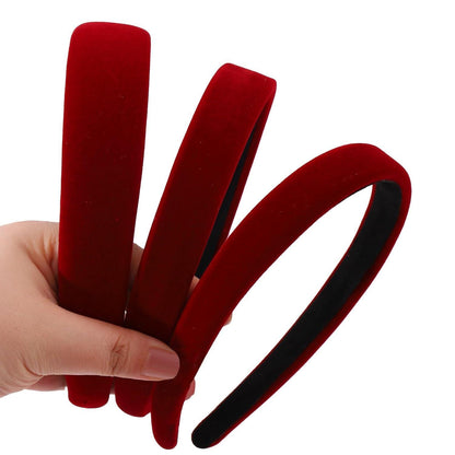 3er Pack Samt Haarreifen für Damen - Breit, Mittel, Dünn - Mode