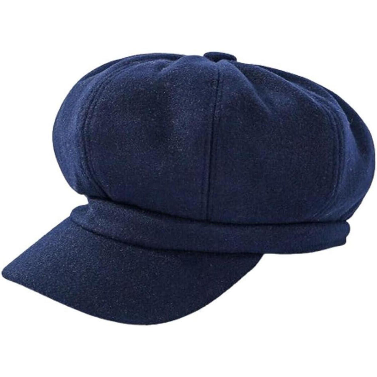 Vintage Damen Baskenmütze Wintermütze Marineblau