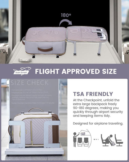Reiserucksack Handgepäck Flugzeug 17.3 Zoll Laptop Damen