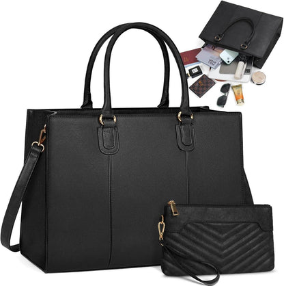 Damen Handtasche 15,6 Zoll Shopper Groß Arbeitstasche Tote Clutch