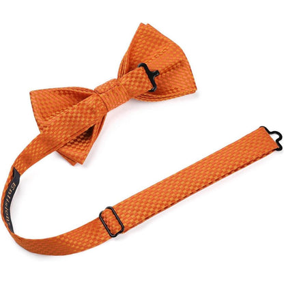 Herren Fliege mit Einstecktuch Set Orange Vorgebunden