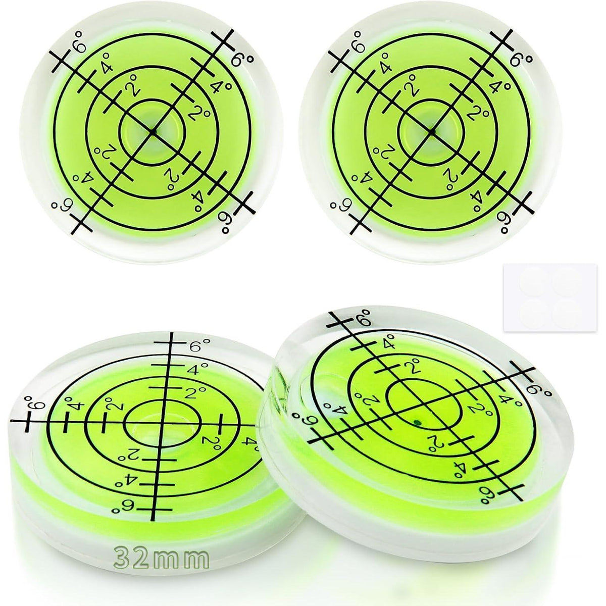 Wasserwaage Rund 4er Set – Mini Libellenwaage für Präzisionsarbeiten