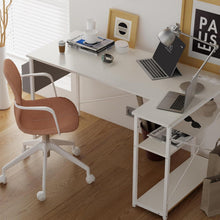 Gaming Schreibtisch L-Form mit Steckdosen, 140x70