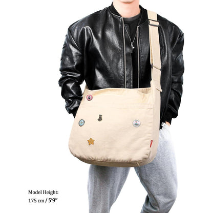 Captain Blues Canvas Messenger Bag mit Multi-Pockets, Damen