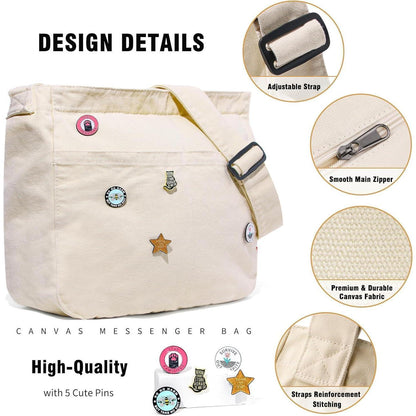 Captain Blues Canvas Messenger Bag, große