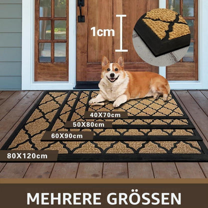 Rutschfeste Fußmatte Braun 80x120 cm – Schmutzfangmatte für Aussen