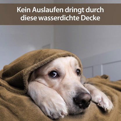 Wasserdichte Kuscheldecke 200x150cm Braun/Tan – Geschenk für Paare