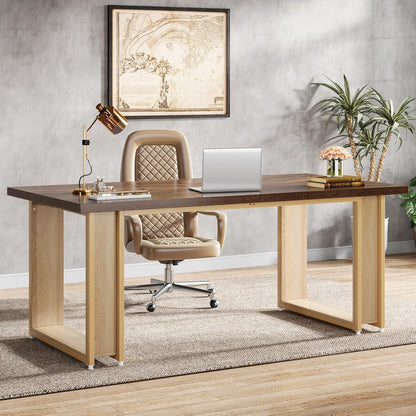 160cm Schreibtisch Holz – Rustikaler Bürotisch für Home Office