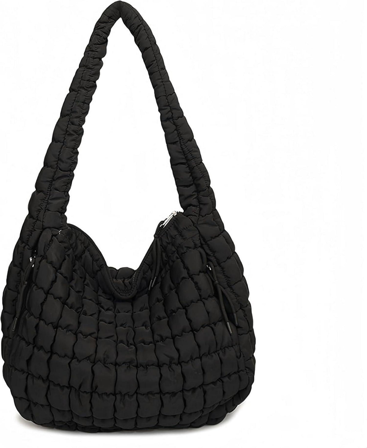 Große Puffer Schultertasche Damen Umhängetasche Reißverschluss