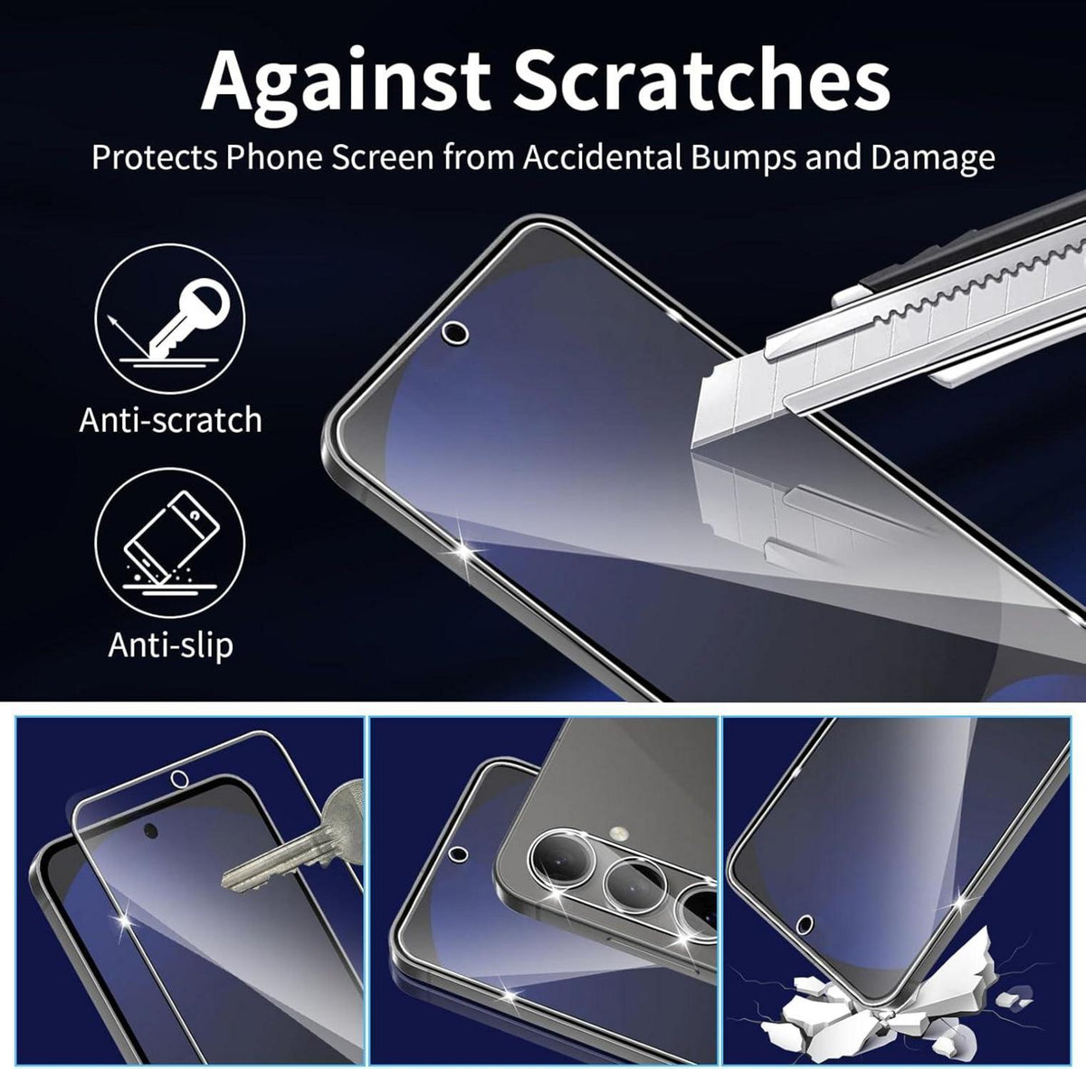 Wayneer Samsung Galaxy S24 FE Schutzfolie Panzerglas 3 Stück