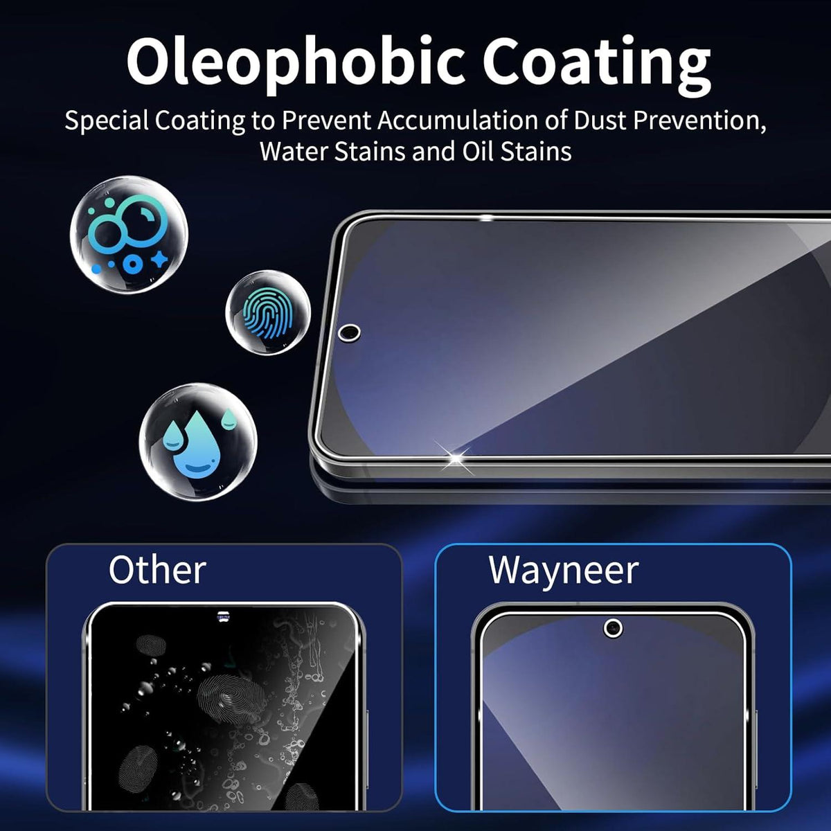 Samsung Galaxy S24 FE Schutzfolie & Panzerglas: 3x 9H Anti-Kratzen Glasschutz, HD Displayfolie
