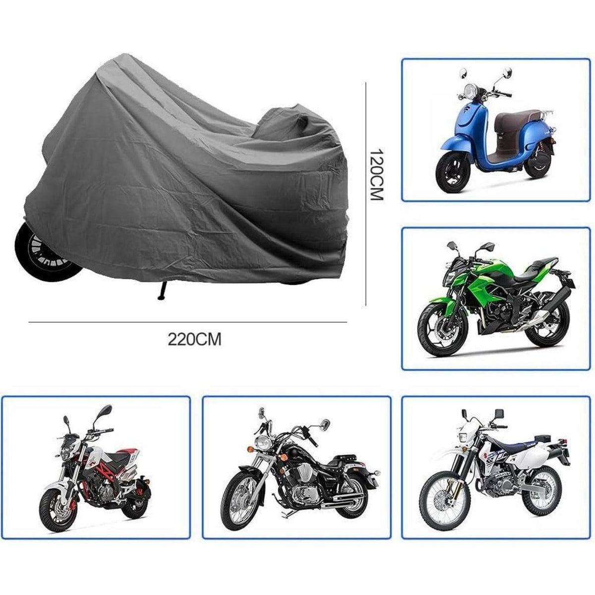 Wasserdichte Motorradabdeckung – Schutzplane für Motor, Roller & Moped