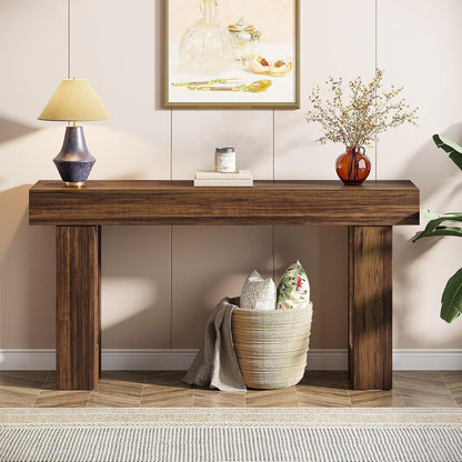 160 cm Konsolentisch Landhausstil – Rustikaler Sofatisch für Wohnzimmer
