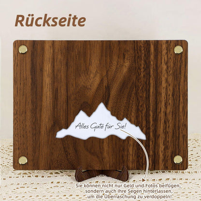 Geldgeschenk Hochzeit Holz Baum mit Hochzeitskarte