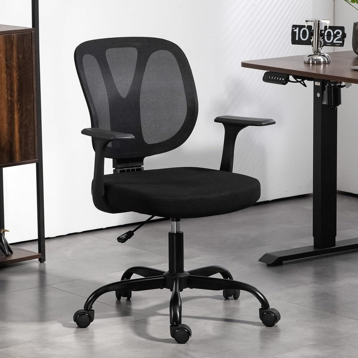 Ergonomischer Bürostuhl mit Lordosenstütze, Armlehnen und