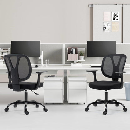 Ergonomischer Ahua Bürostuhl mit Lordosenstütze und Armlehnen