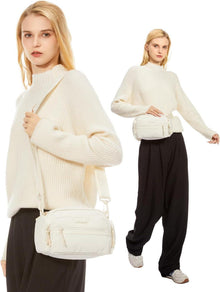 Crossbody Bag Damen Umhängetasche Handtasche Beige mit