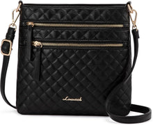 Umhängetasche Damen Crossbody Bag PU Leder Schwarz