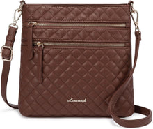 Umhängetasche Damen Crossbody Bag, Elegantes PU Leder Braun