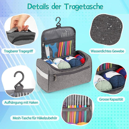 Häkelset für Anfänger mit 73 Teilen & Tragetasche