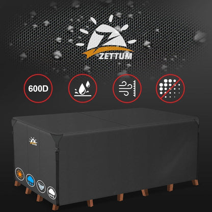 Gartenmöbel Abdeckung Rechteck 345x190x73 cm – Wasserdicht & UV-Beständig