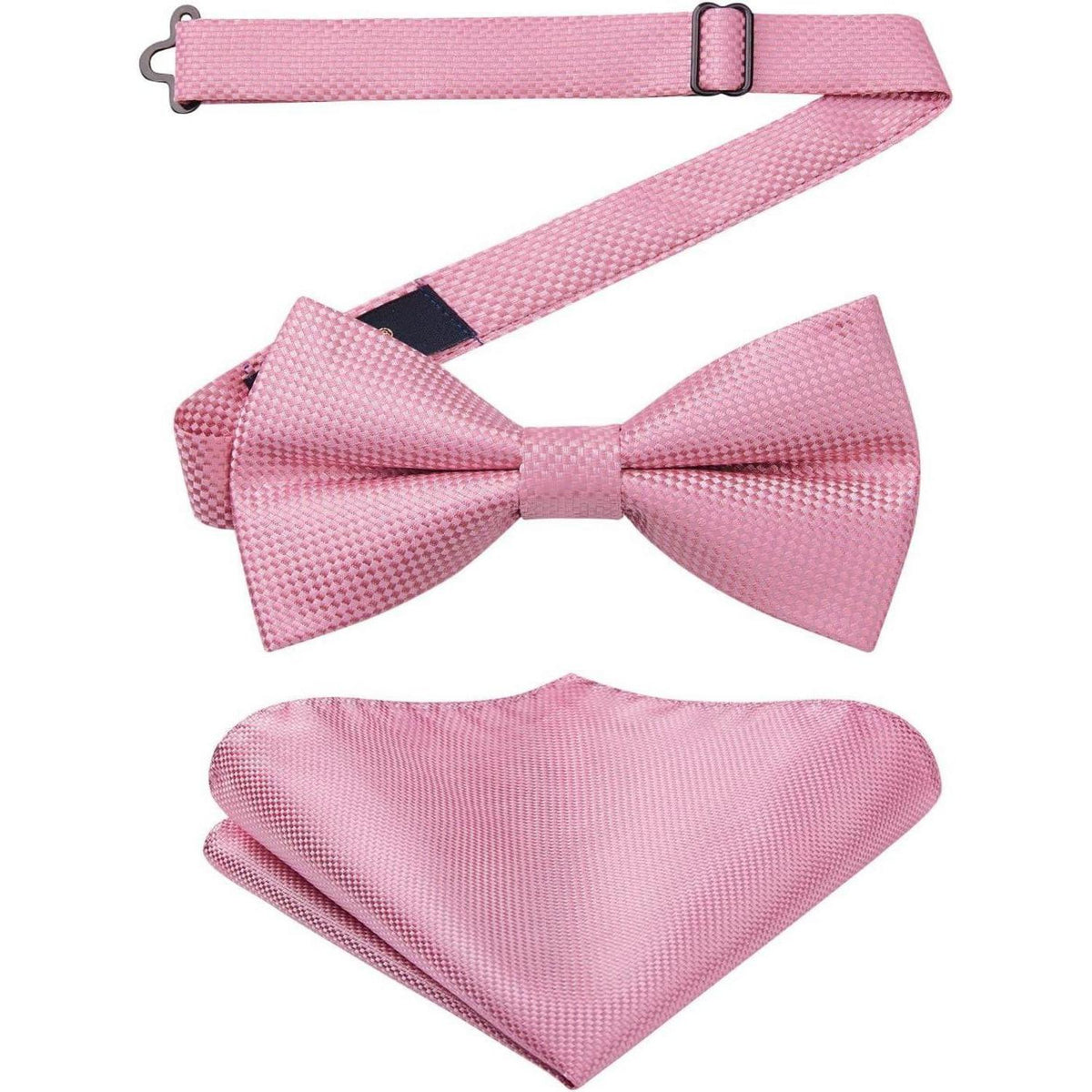 Fliege mit Einstecktuch Set, vorgebunden, Rosa