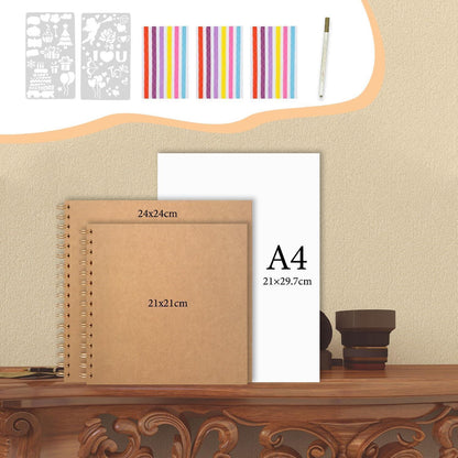 Fotobuch 21x21cm DIY Spiralalbum 40 Seiten Scrapbook