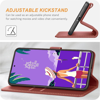 Klapphülle für Xiaomi Redmi Note 14 5G mit Kartenfächern & Standfunktion, Braun in Lederoptik