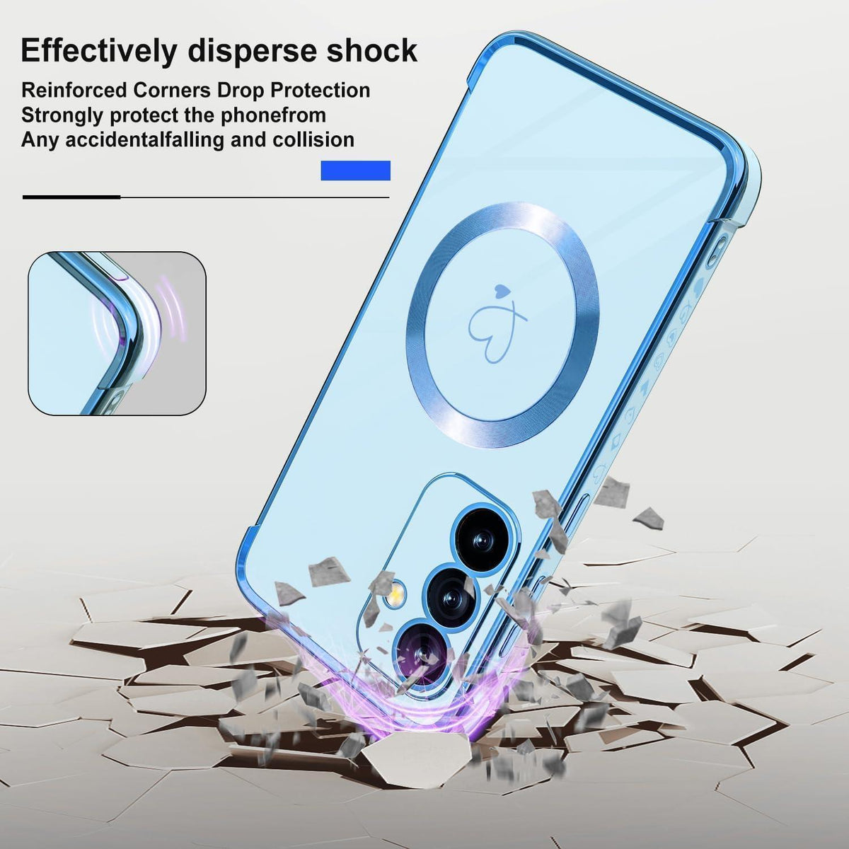 Samsung Galaxy S24 Hülle mit MagSafe, magnetisch, blau