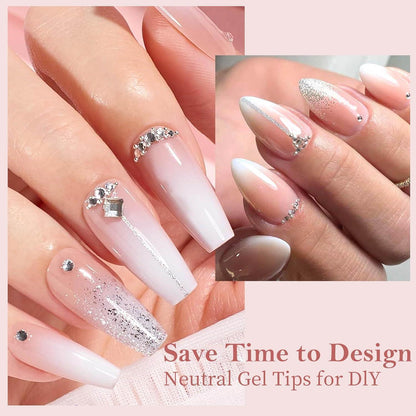 240 Falsche Nägel Rosa Ballerina Design - Französisch Nail Tips Set