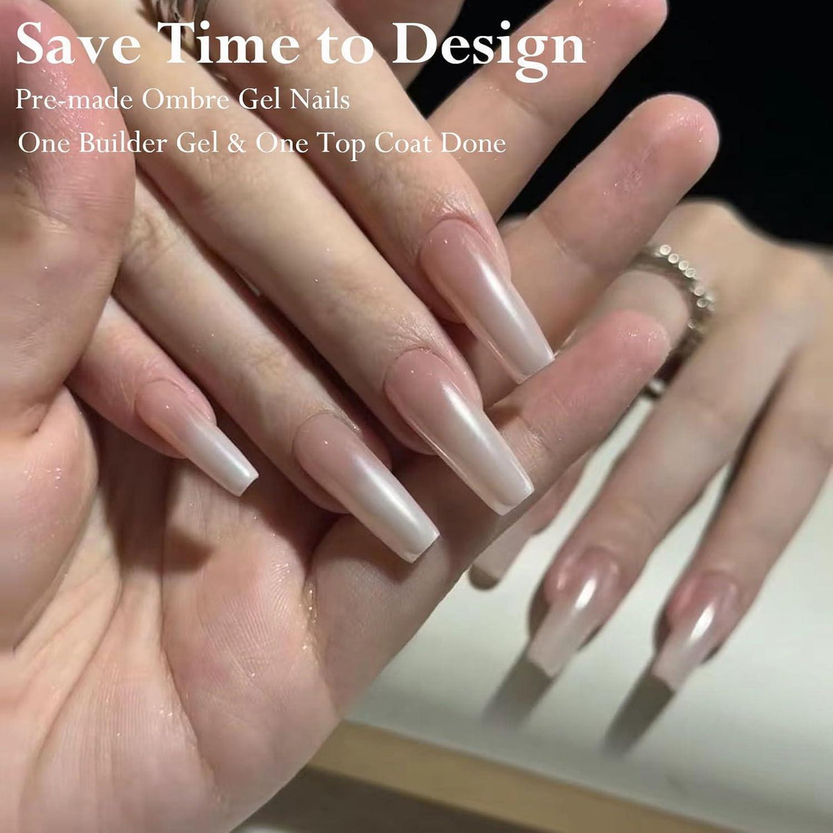 240 Falsche Nägel Rosa Ballerina Design - Französisch Nail Tips Set