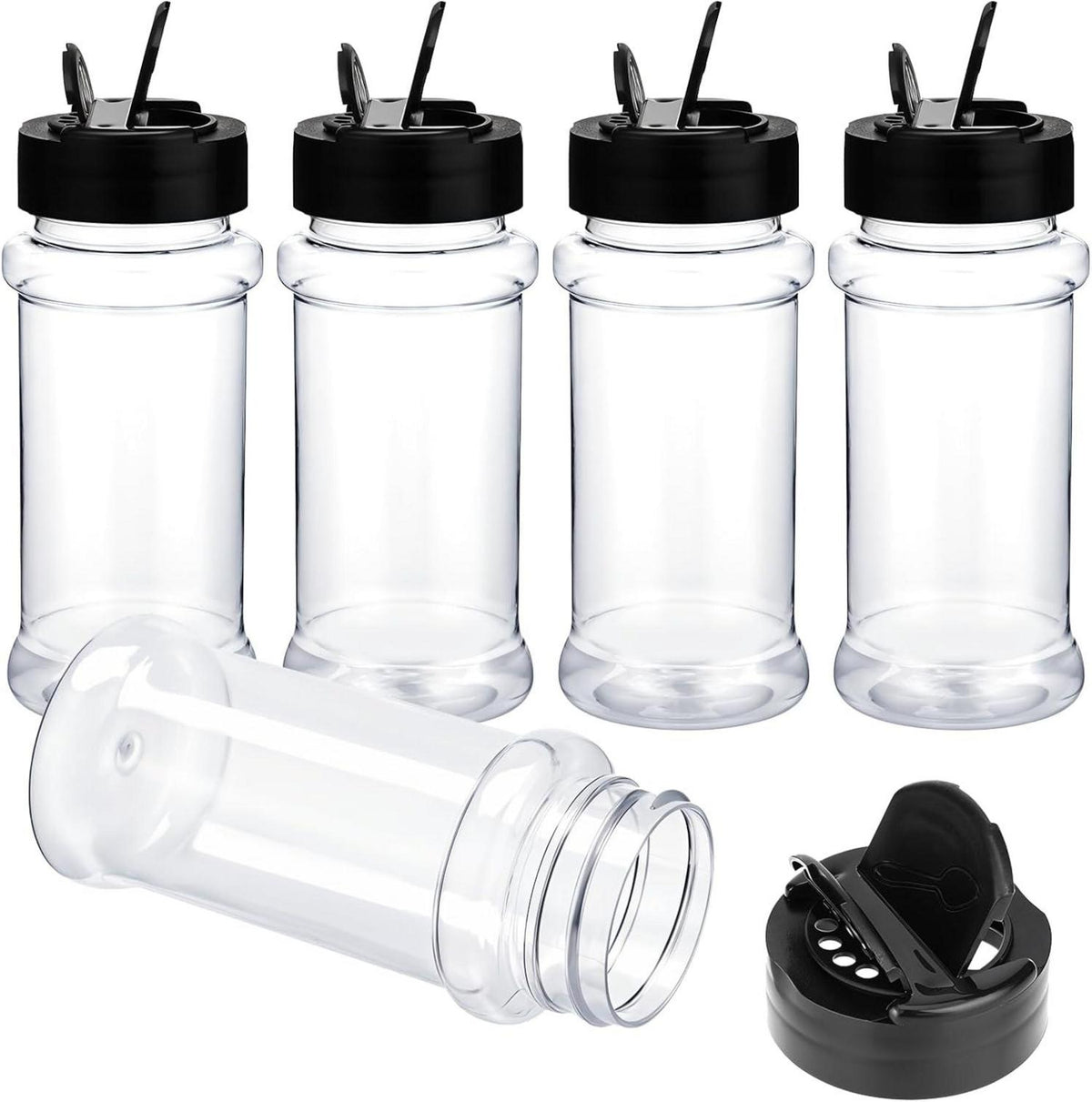 Gewürzdosen Set Kunststoff 120ml 5-teilig Streudeckel & Ausgießer