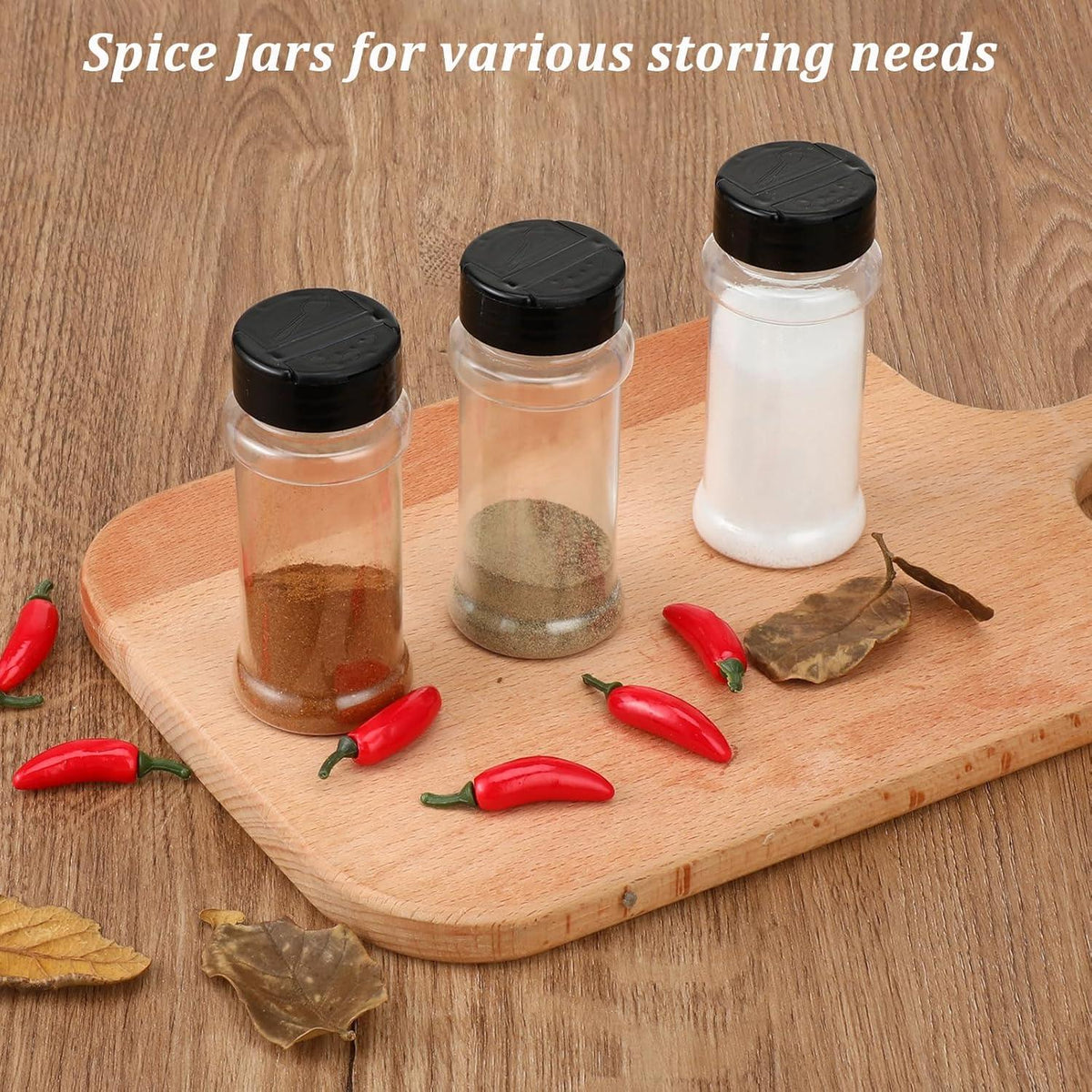 Gewürzdosen Set Kunststoff 120ml 5-teilig Streudeckel & Ausgießer